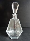Vintage Art Deco Glass Decanter