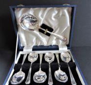 Art Deco Mappin & Webb Dessert Spoons Set