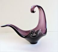Murano Amethyst Glass Bowl