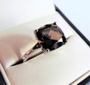 Silver and Smokey Quartz Ring