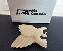 Hand Carved Eagle Brooch