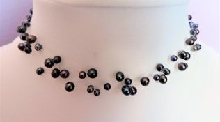 Floating Cultured Pearl Necklace