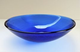 Vintage Art Glass Cobalt Blue Bowl