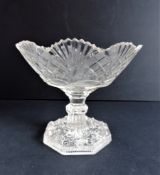 Antique Edwardian Cut Glass Tazza