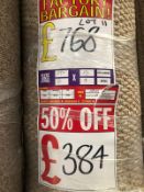 Pasha Light Beige 6M X 4M (19Ft 6In X 13Ft ) Polypropylene Loopcontract Hessian Back