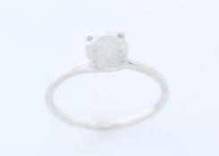 18ct White Gold Wire Set Diamond Ring 1.05 Carats