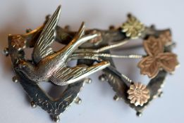 WW2 Era Silver And Gold Sweetheart Brooch