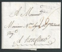 France - Maritime / Haiti 1765 .Entire letter from Cap to Honfleur with a good strike of the 