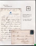 Queen Victoria Two pence halfpenny value Thirteen A Envelope: Germany Mr Hermann Muther Konigsplatz