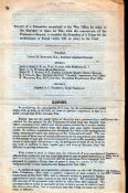 G.B. - Military c.1881 Six-page printed 