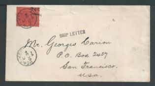 Hong Kong 1894 Cover to San Francisco with 