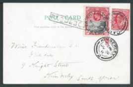 Saint Helena / Ascension 1911 Picture postcard of Ascension Island, addressed to South Africa with G