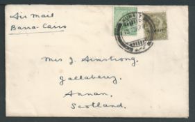 Kuwait 1928 (Nov 15) Cover to Scotland endorsed 
