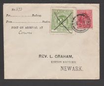 G.B. - Railways / Isle of Wight 1906 Cover to Rev. Graham in Newark marked 