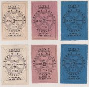 G.B. Railways 1868 Sirhowy Railway 1868 1/6 (8, with a reconstructed corner block of six), 2/6 (2) a