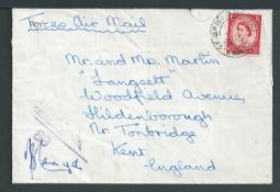Iraq - Suez Crisis 1956 (Nov. 3) Cover from R.A.F. Habbaniyah with F.P.O. 515 c.d.s, sent just befor