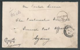 Rhodesia 1897 Stampless cover headed 
