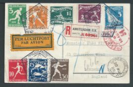 Olympic Games / Netherlands 1928 (Aug 19) Poster type picture postcard for the 
