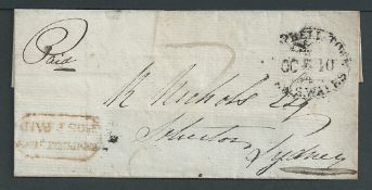 New South Wales 1843 Entire to Sydney with red boxed 