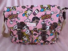 ht london large pop art design satchel. rrp £29.99. brand new