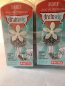 10 x 2 pack drainwig catches hair & prevents clogs