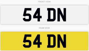 54 DN , number plate on retention