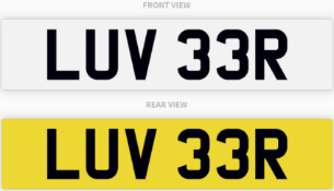 LUV 33R , number plate on retention