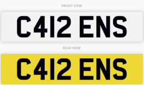 C412 ENS , number plate on retention
