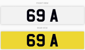 69 A , number plate on retention