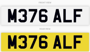 M376 ALF , number plate on retention