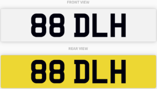 88 DLH , number plate on retention