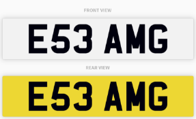 E53 AMG Number Plate