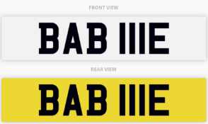 BAB 111E , number plate on retention