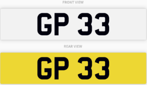 GP 33 , number plate on retention