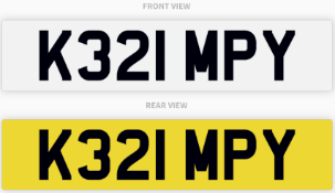 K321 MPY , number plate on retention