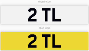 2 TL , number plate on retention