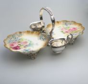 A very good Royal Doulton / Walker & Hall hand painted Strawberry Stand C.1887