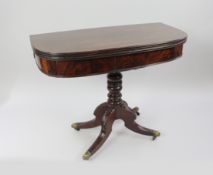 Early 19Th C. Flame Mahogany Tea Table