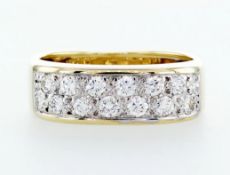 14 Kt. White & Yellow Gold - Ring Diamond-0.84Ctw