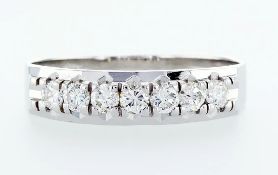 14 Kt. White Gold - Ring Diamond-0.49Ctw