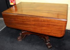 William Iv Mahogany Drop Leaf Centre Table