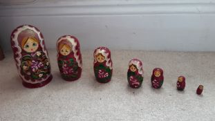Old Set Of Wooden Matryoshka