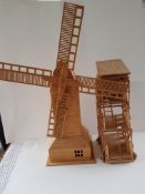 Hand Made Wooden Windmill And Loading Bay