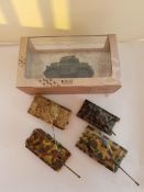 Editions Atlas Humber Armoured Car And 4 Model Tanks