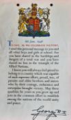 King George Personal Messages To Schools Boys