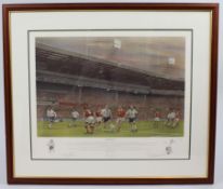 Signed Limited Edition Framed Football Print 