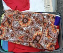 Suitcase of Vintage clothing and Materials