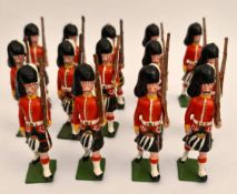 Vintage 13 Britains Style Cast Metal Toy Soldiers 6cm Tall