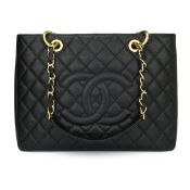 Chanel Grand Shopping Tote [GST] Black Caviar Gold Hardware 2014