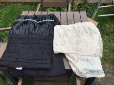 Black diamonte bed throw and a fleece blanket